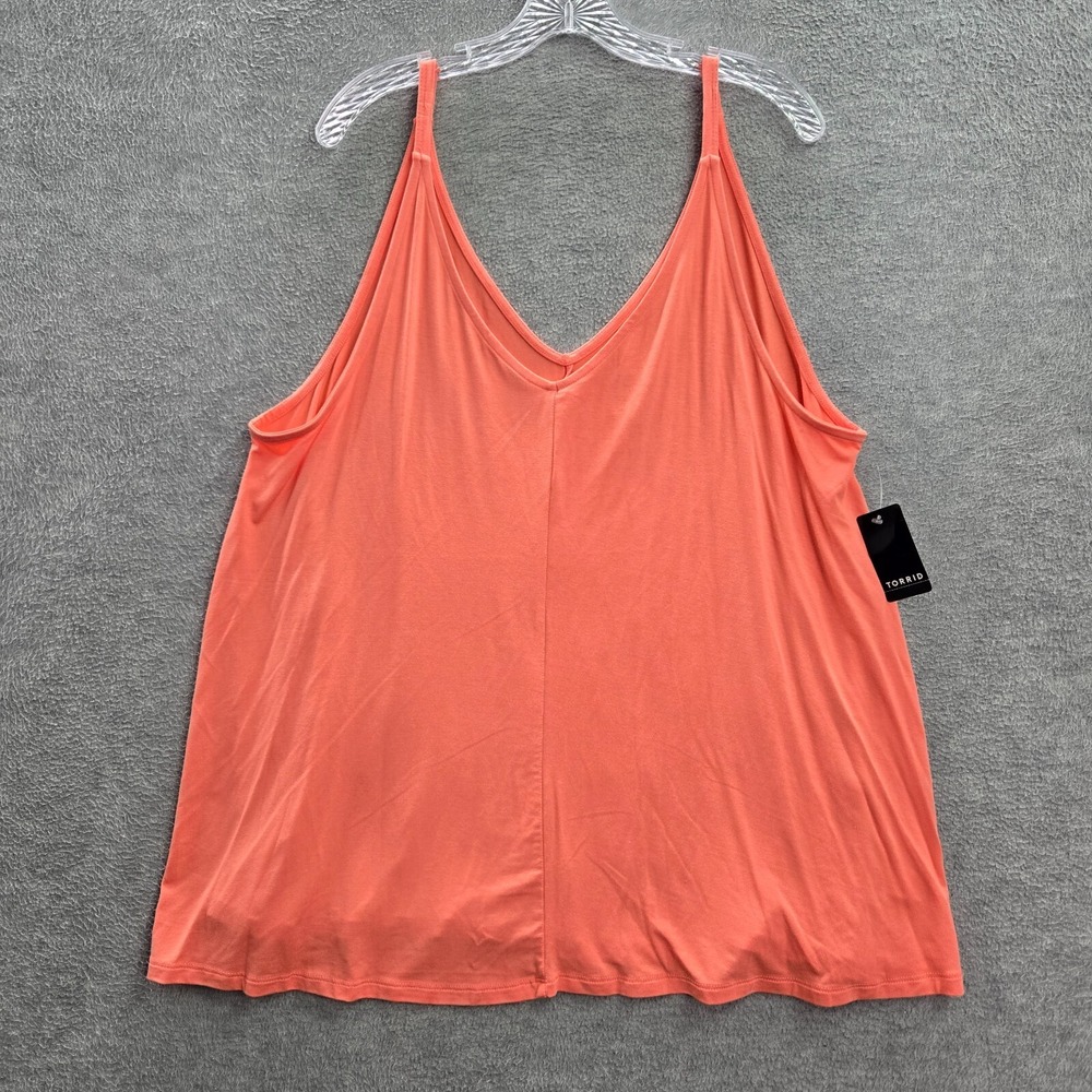 Torrid Women Top 3 Orange Coral Super Soft Easy Tank Casual NWT